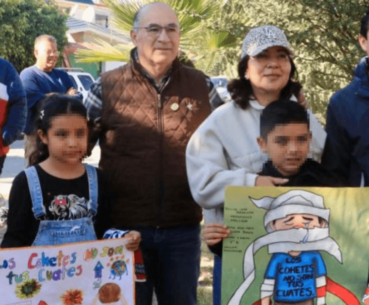 Reconoce Alcalde Galindo a menores que participaron en campaña contra la pirotecnia