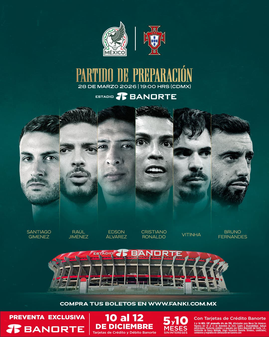 Anuncian precios para el esperado México vs. Portugal con presencia de Cristiano Ronaldo