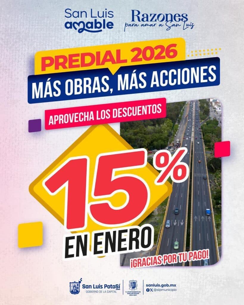 Invita Ayuntamiento a aprovechar descuento del 15% en Predial 2026