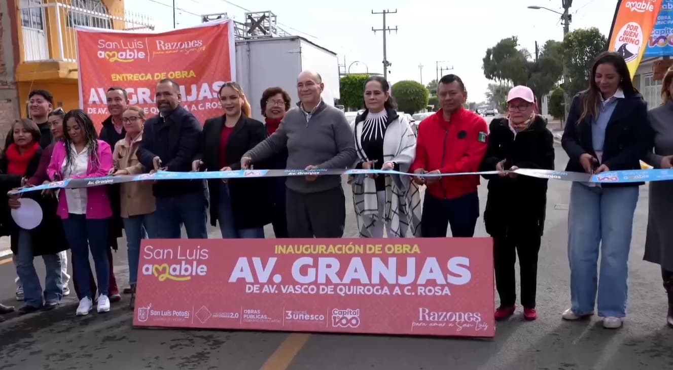 Rehabilitan con mejor vialidad Avenida Granjas