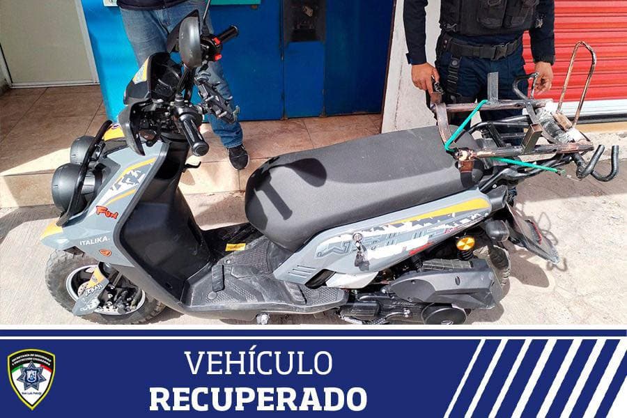Frustran a malandrines al recuperar moto robada