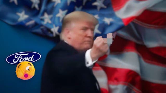 Responde Trump con gesto obsceno a trabajador de Ford