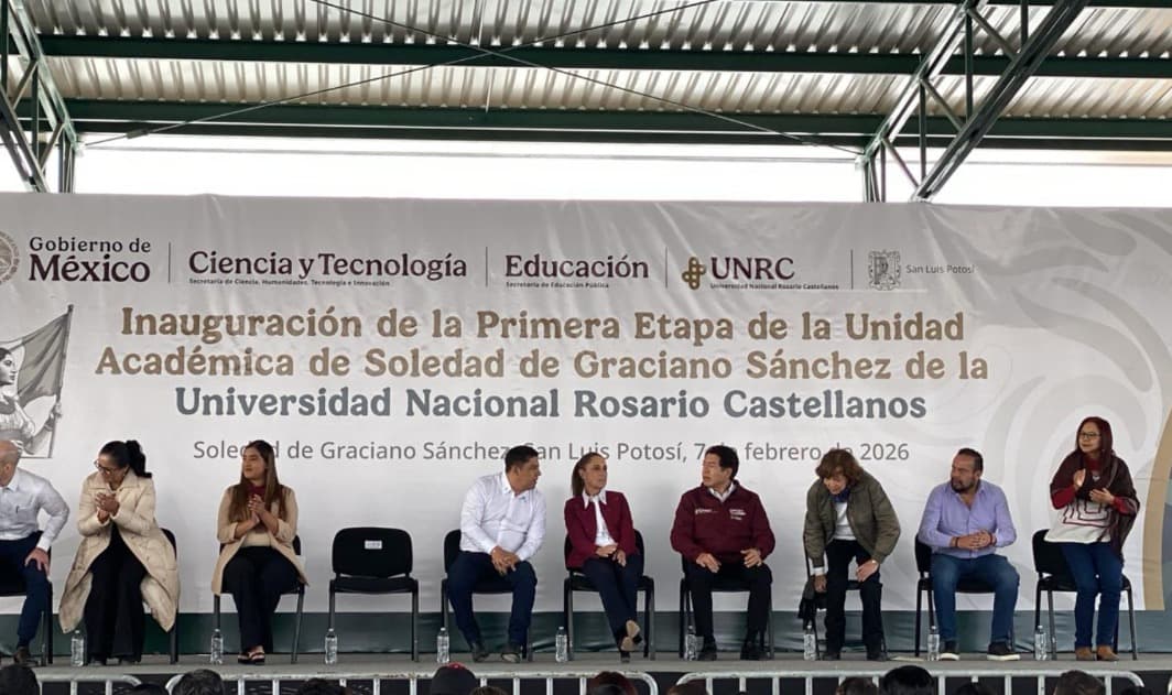 Inaugura Sheinbaum primera etapa de la Universidad Rosario Castellanos en SLP