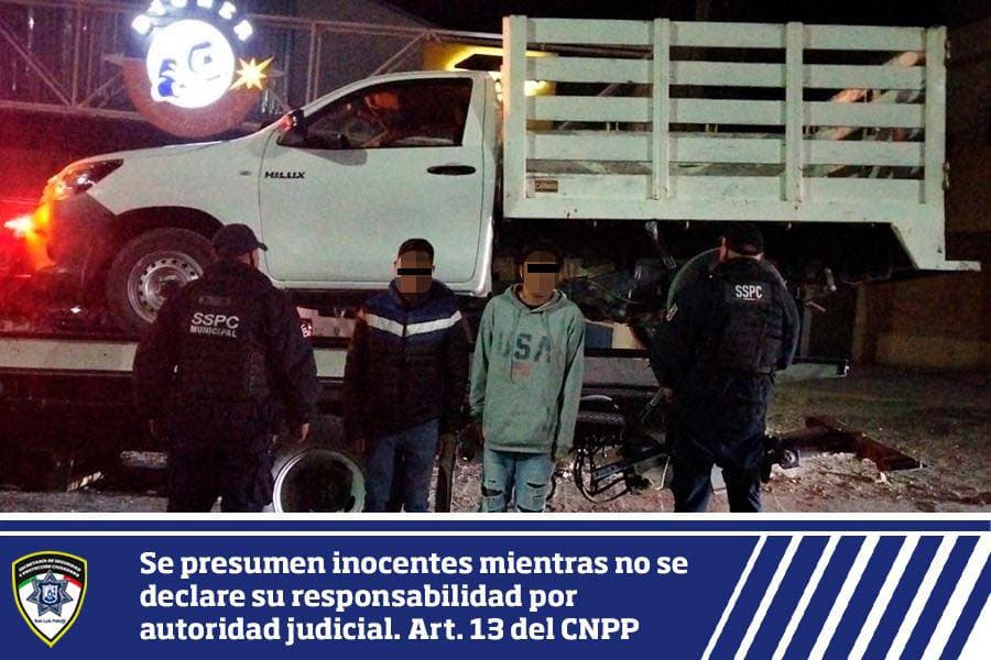 Robaron una estaquita; los detienen en la Cañada