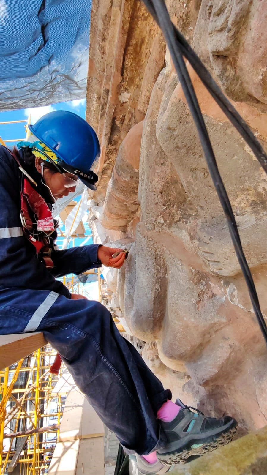 Siguen los trabajos de conservación en el Templo del Carmen