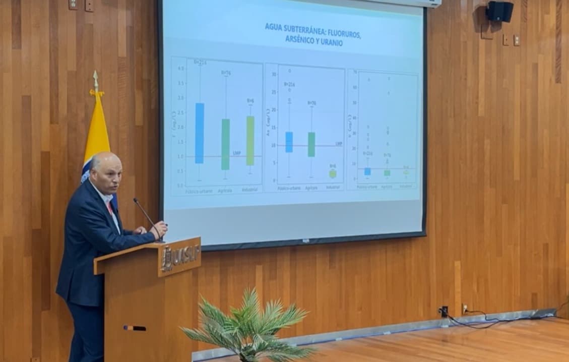 Agua subterránea de SLP, contaminada con flúor, arsénico y uranio