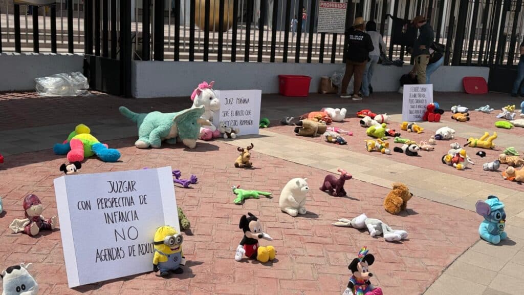 Colocan Peluches como protesta en el Poder Judicial