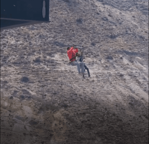 Niña queda atorada en tirolesa de Real de Catorce