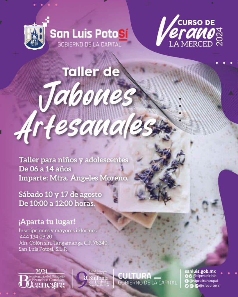 Llevarán a cabo taller de jabón artesanal para niños y jóvenes en la capital