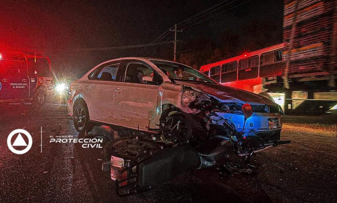 Fallece motociclista tras choque en la 500