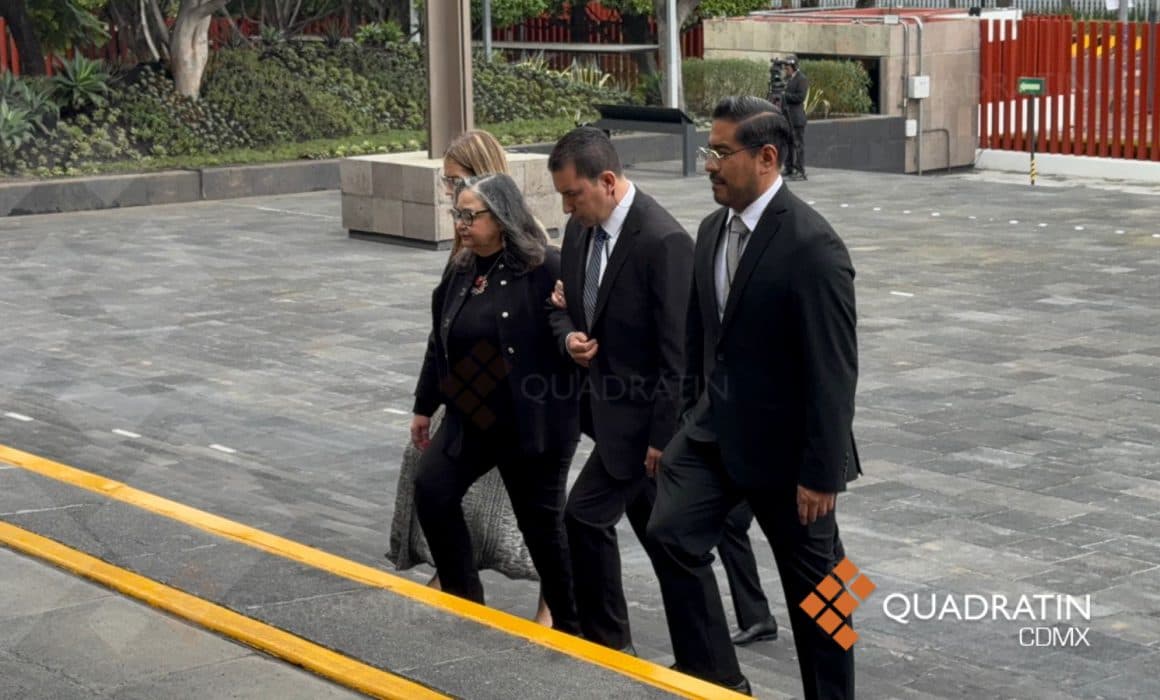 Llega Norma Piña a San Lázaro para protesta de Sheinbaum