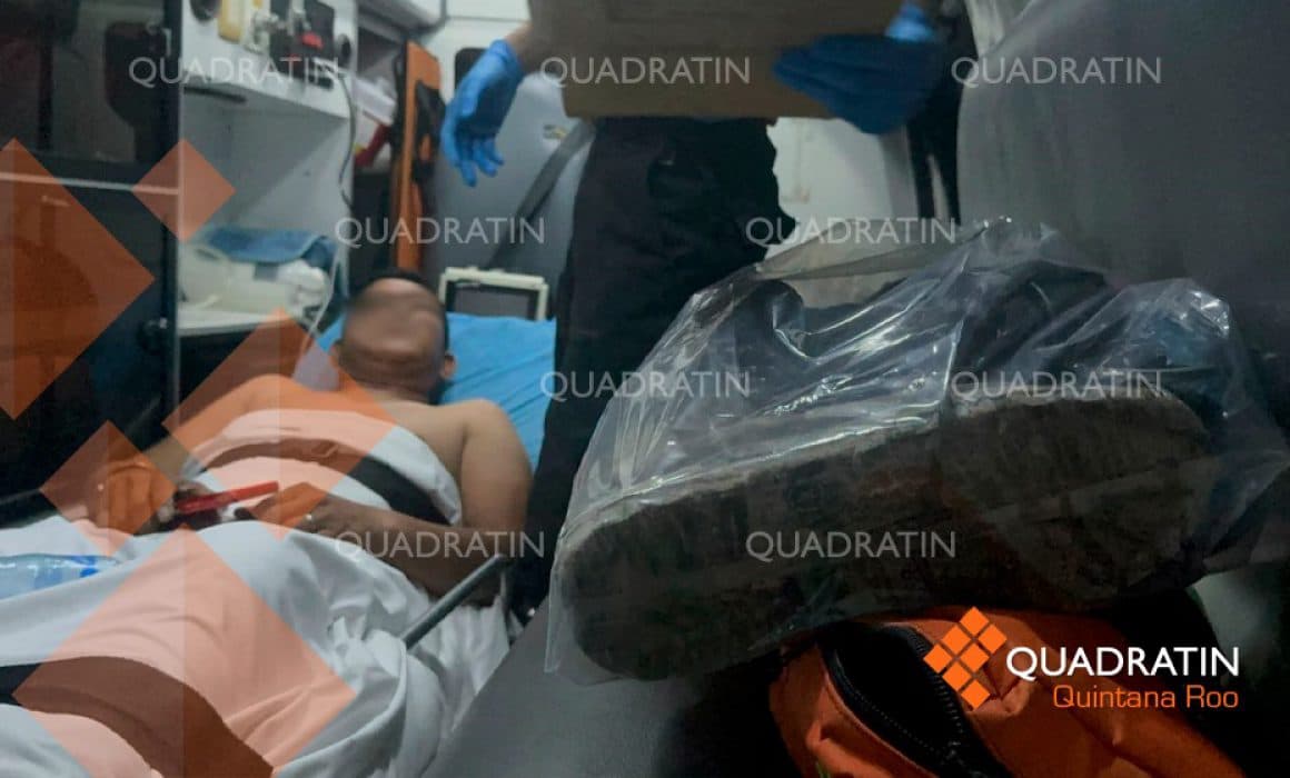 Trabajador sufre grave accidente en obras del Tren Maya en Tulum
