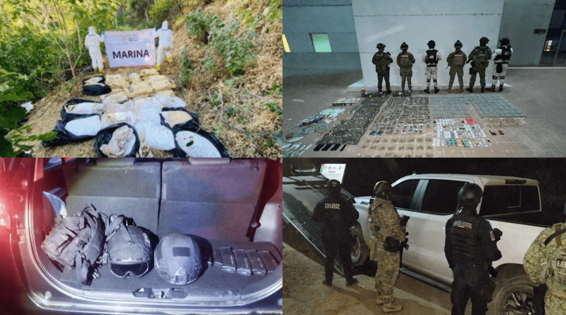Operativos en Sinaloa: decomisan drogas, armas y vehículos en varios municipios