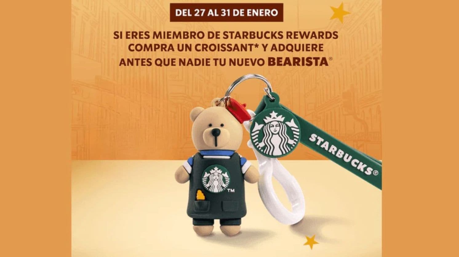 DÍA DEL CROISSANT 2025: Starbucks celebra con un llavero Bearista exclusivo