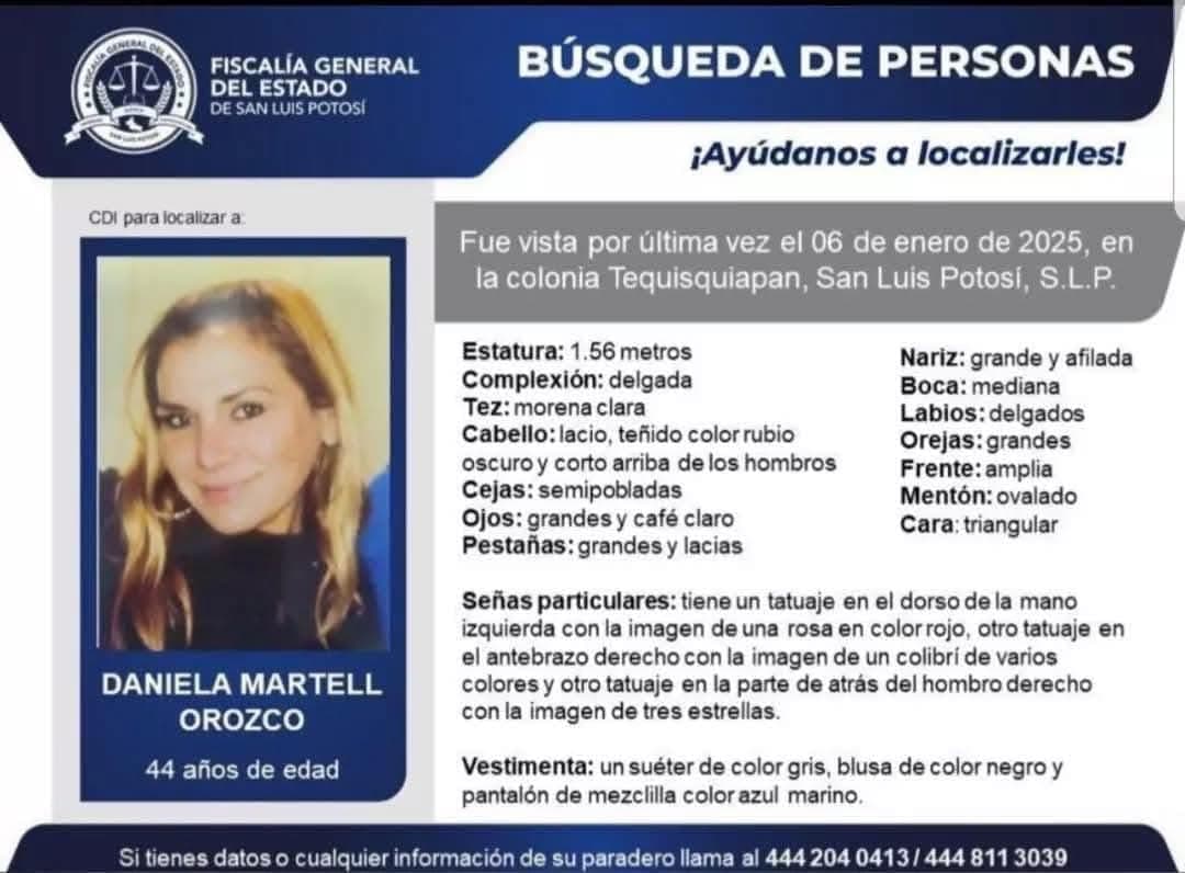 Fiscalía aún sin respuestas claras en el caso de Daniela Martell