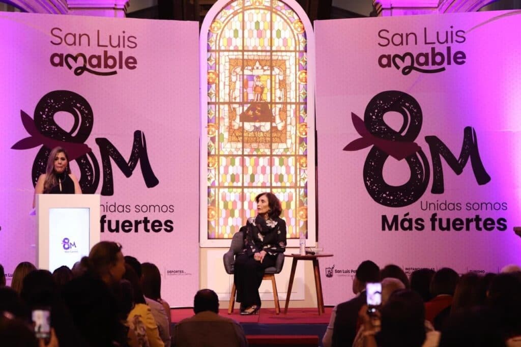 Inaugura Ángeles Mastretta conmemoración del 8M en San Luis Capital