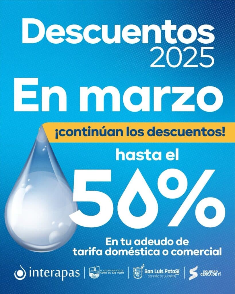 Aprovecha los descuentos de Interapas durante el mes de Marzo