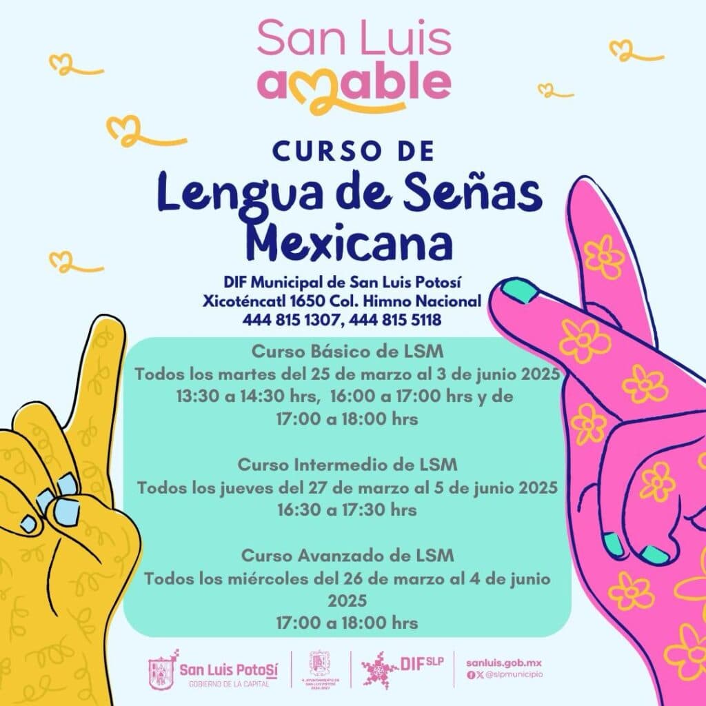 Invita DIF Municipal a nuevo ciclo de Lenguaje de Señas Mexicana