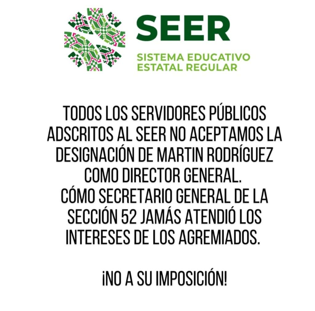 Rechazan miembros de la SEER a nuevo presidente del organismo