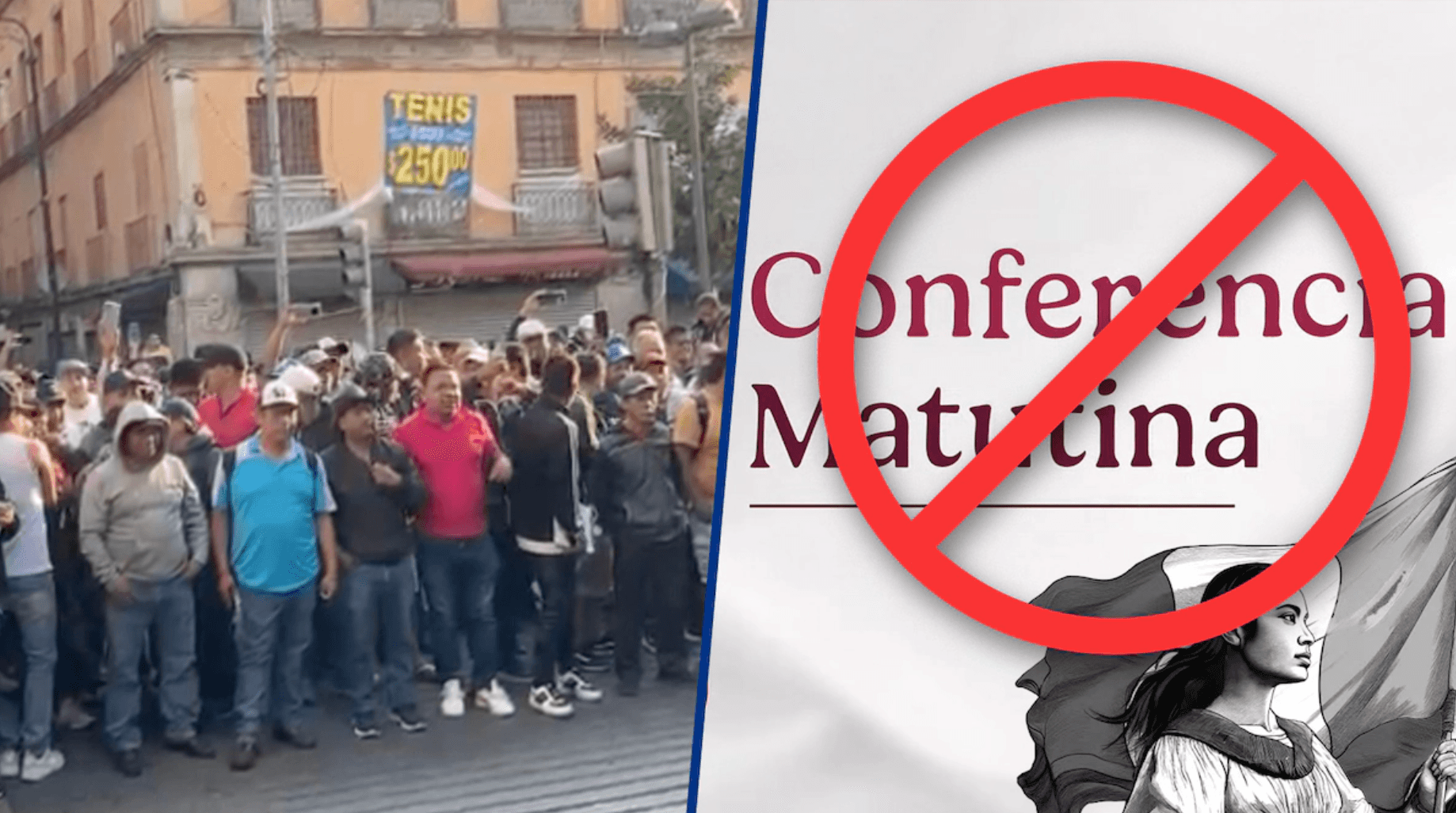 CNTE bloquea accesos a Palacio Nacional y evita ingreso a funcionarios y prensa