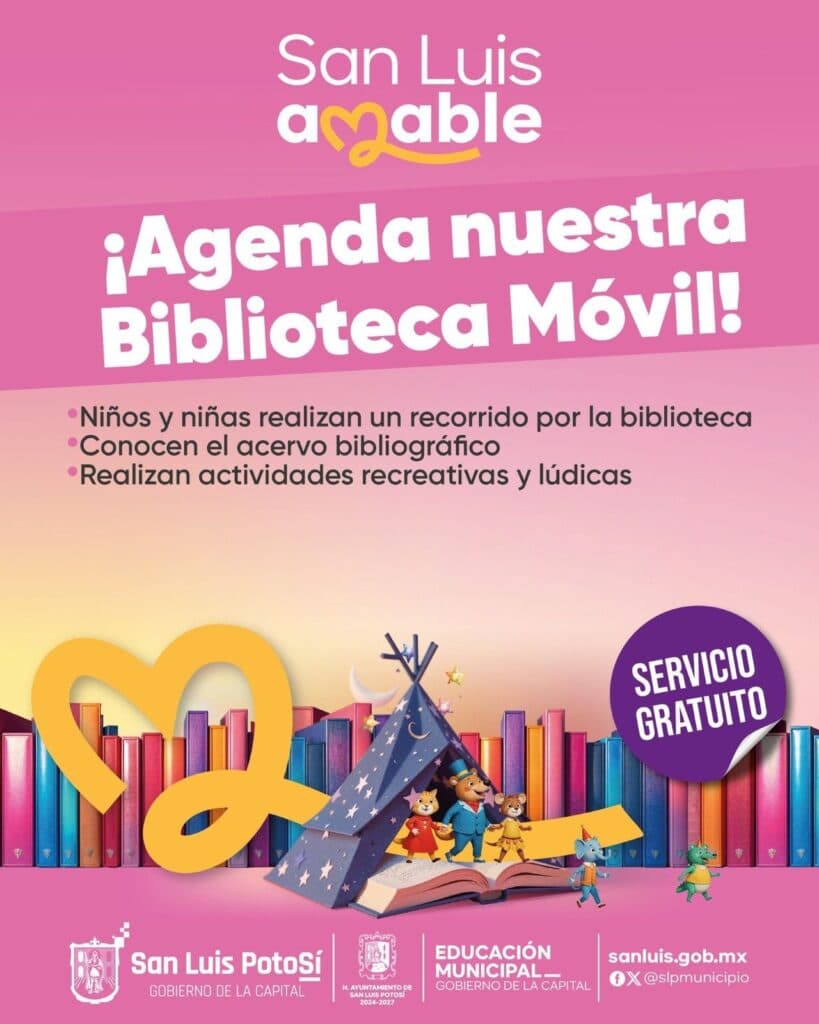 Podrán solicitar escuelas y centros comunitarios la Biblioteca Móvil del Ayuntamiento