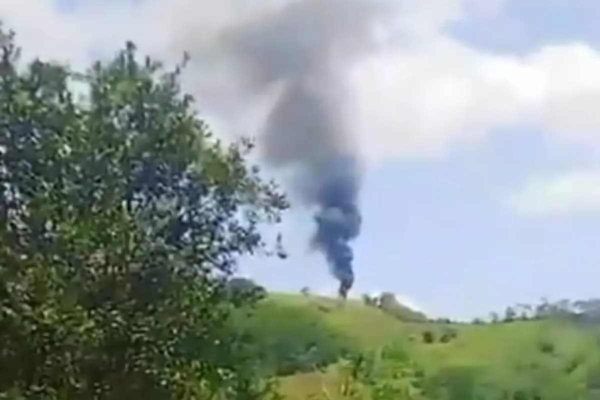 Usan dron para derribar helicóptero de la policía en Colombia