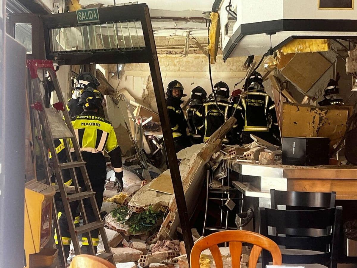 Deja un muerto y 25 heridos explosión en bar de Madrid