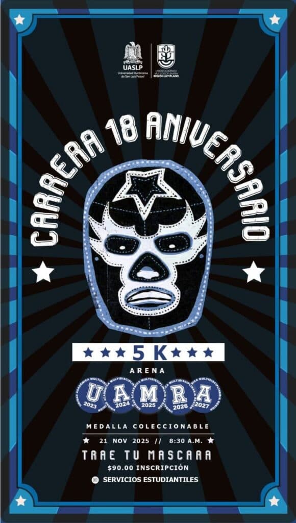 Alista UASLP carrera atlética por el 18 aniversario de la UAMRA