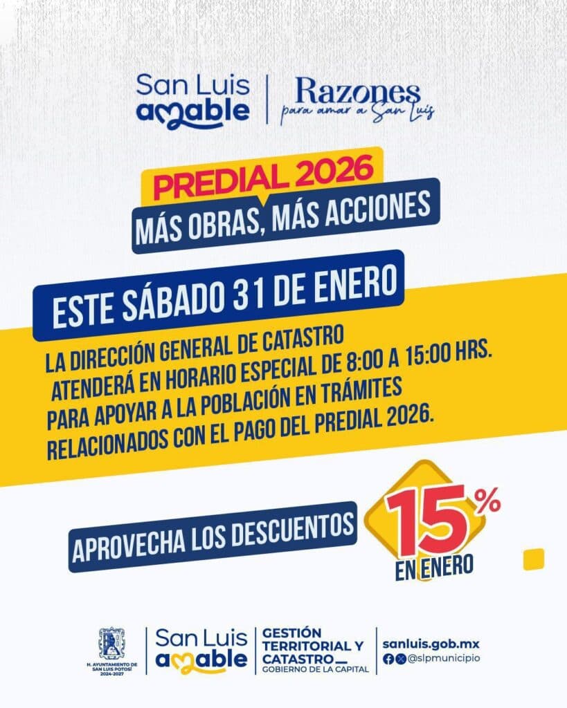 Facilitará Catastro pago de Predial con horario especial el sábado