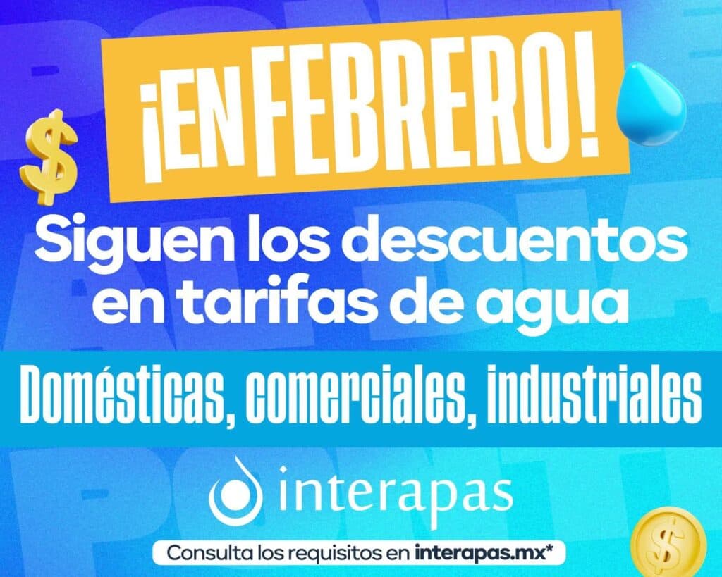 Extiende INTERAPAS programa de descuentos para deudores